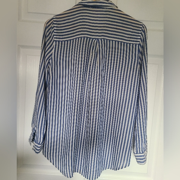 SWEET WANDERER Blue/White Striped Shirt - Picture 2 of 4